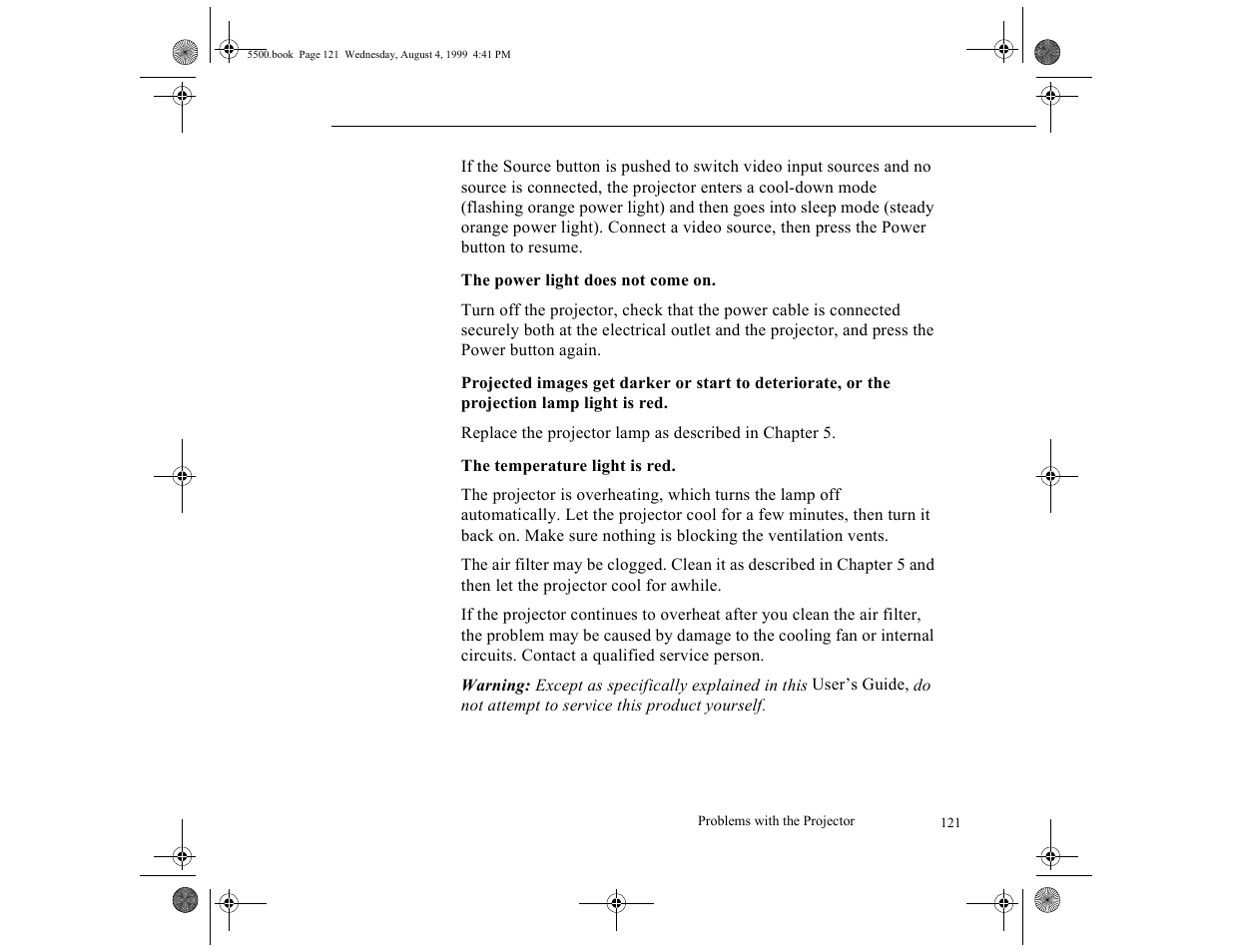 Epson 5500C User Manual | Page 133 / 156