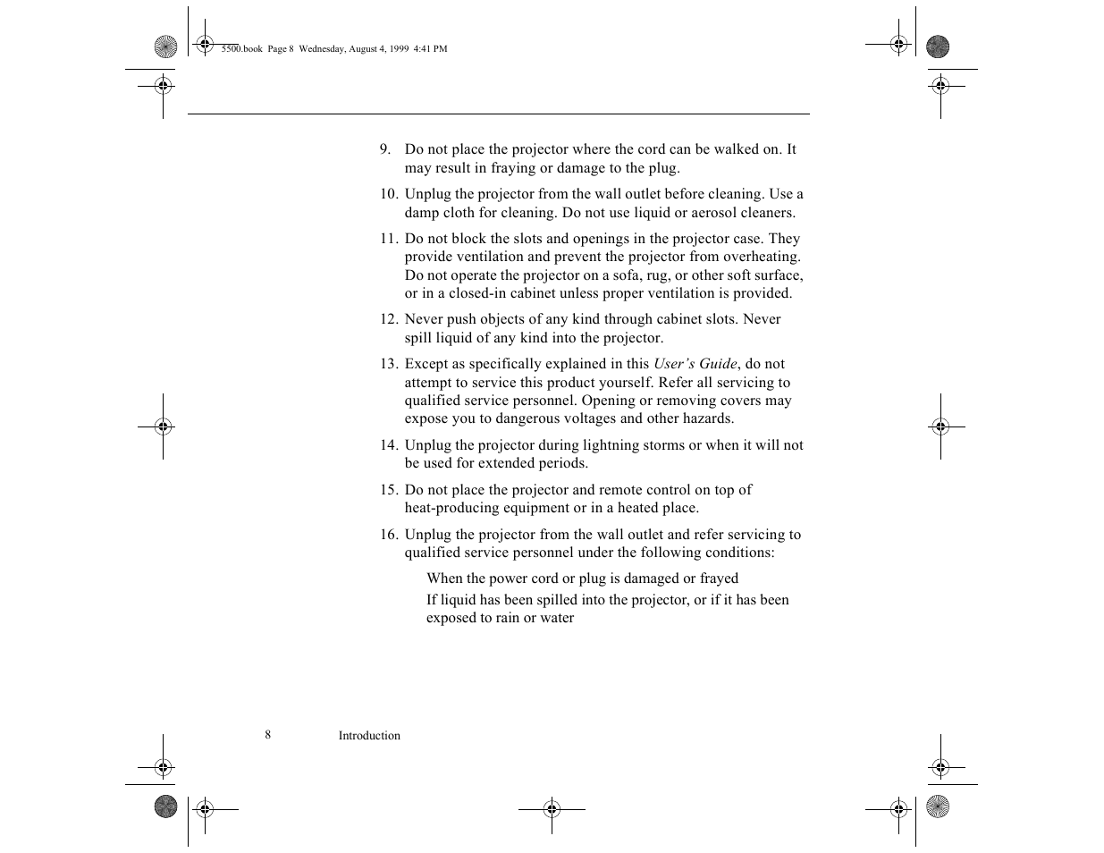 Epson 5500C User Manual | Page 16 / 156