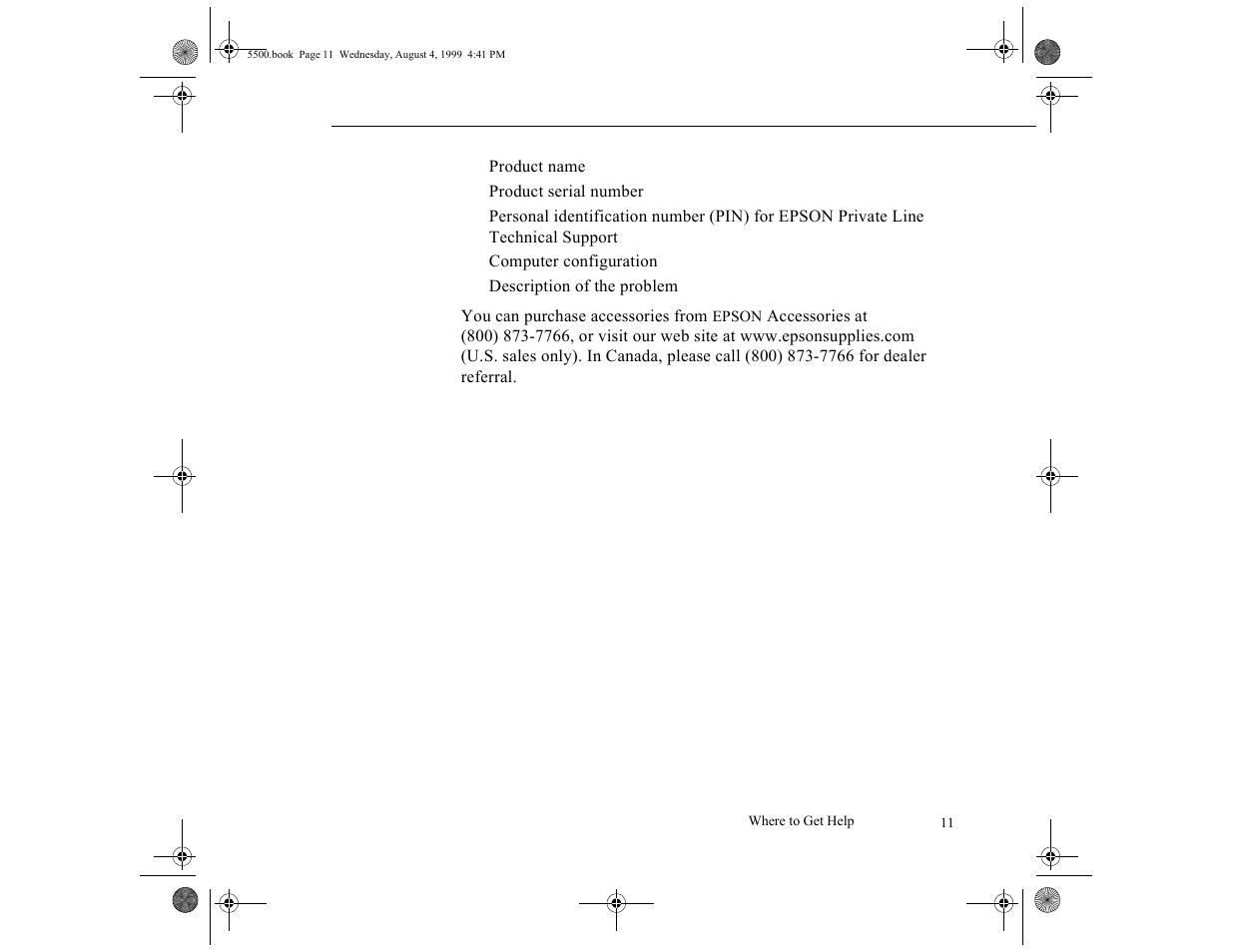Epson 5500C User Manual | Page 19 / 156