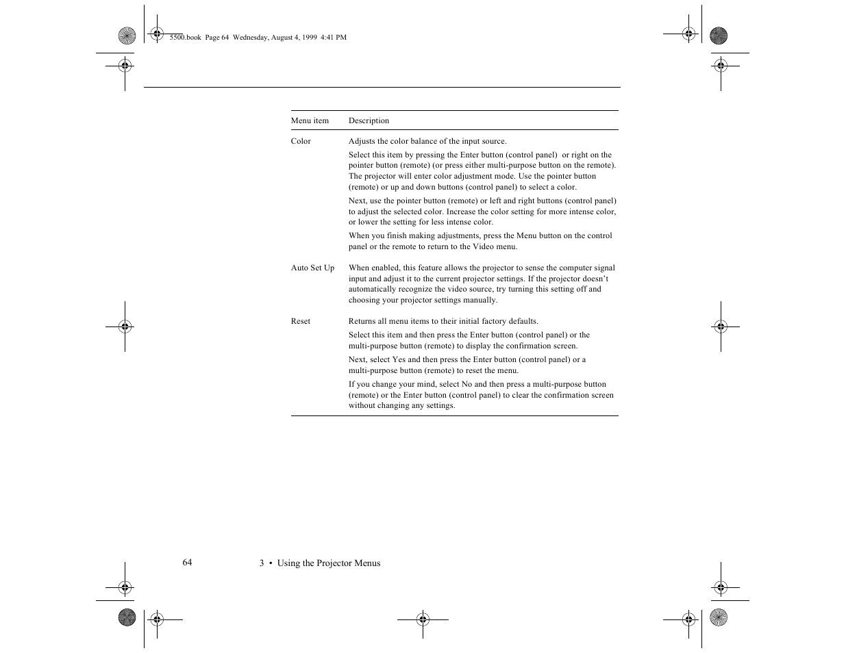 Epson 5500C User Manual | Page 74 / 156