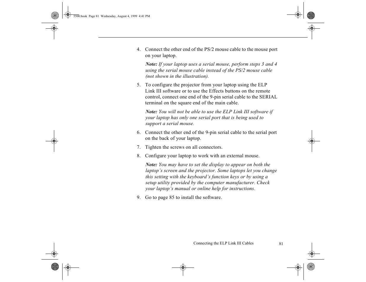 Epson 5500C User Manual | Page 91 / 156