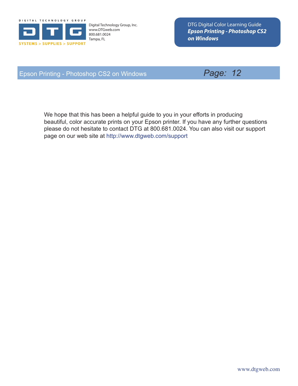 Page: 12 | Epson Printing - Photoshop CS2 User Manual | Page 12 / 12