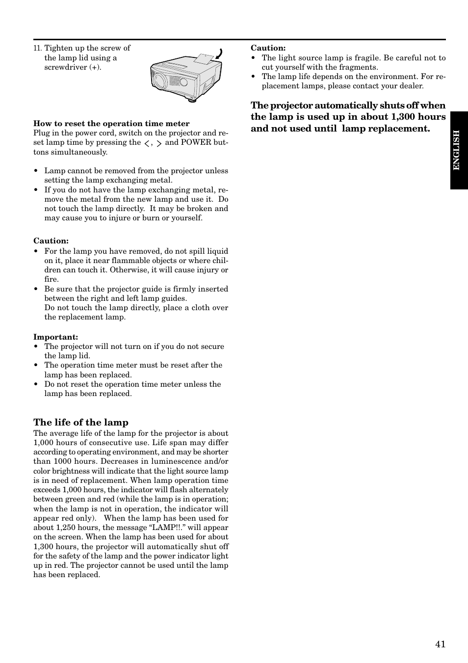 Epson LVP-X200A User Manual | Page 41 / 45
