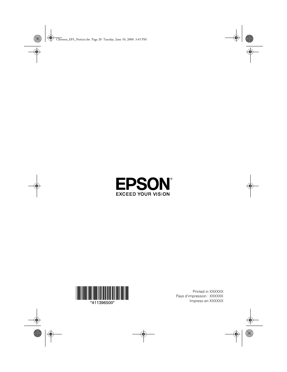 Epson V300 User Manual | Page 20 / 20