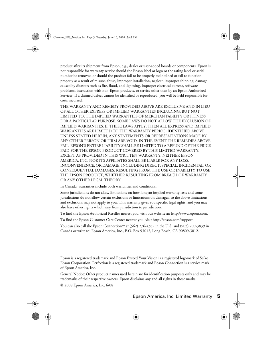 Epson V300 User Manual | Page 5 / 20
