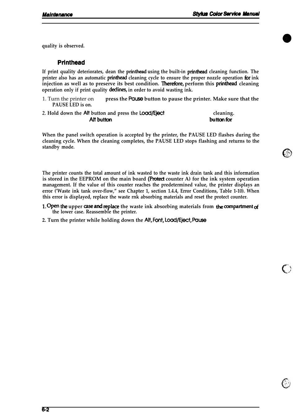 2 service maintenance, 2 waste ink drain tank replacement | Epson 4003353 User Manual | Page 115 / 133