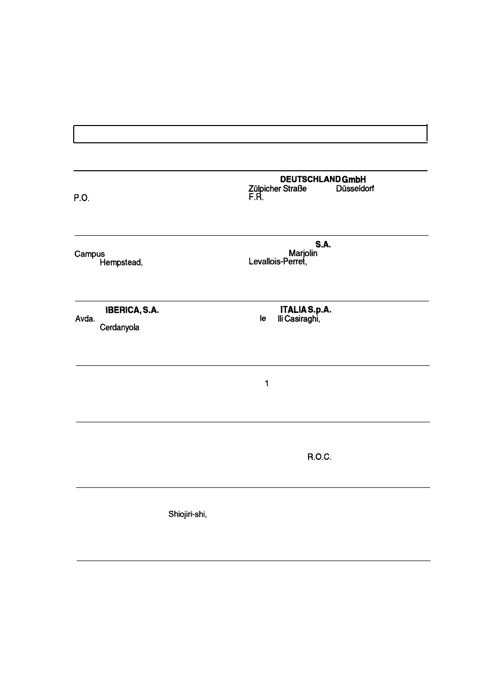 Overseas marketing locations, Epson overseas marketing locations | Epson 4003353 User Manual | Page 132 / 133