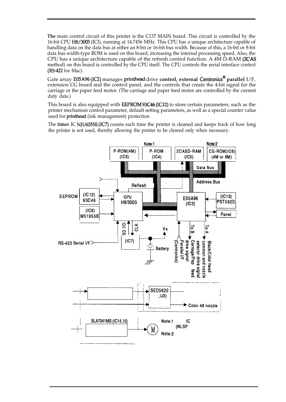 2 operating principles of the main control circuit, Figure 2-18. main control circuit block diagram | Epson 4003353 User Manual | Page 45 / 133