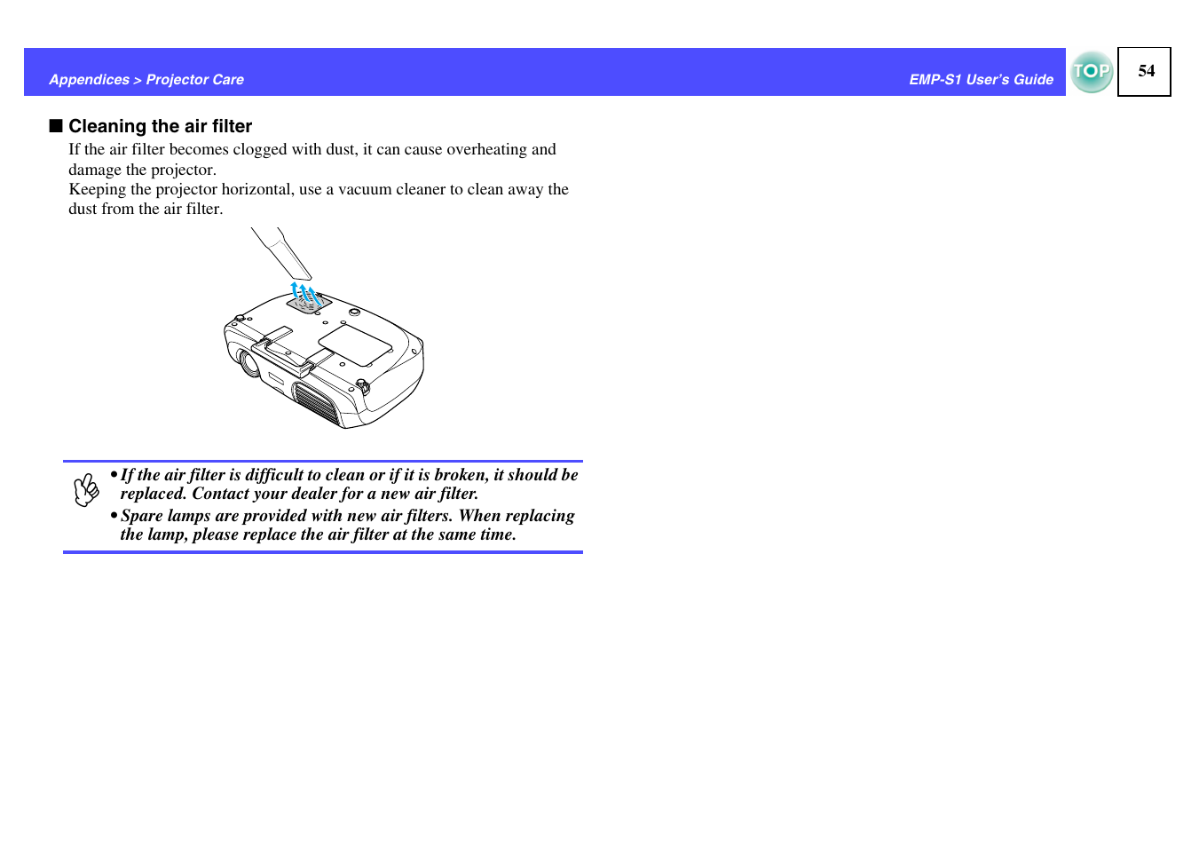 P.54 | Epson 1EMP-S1 User Manual | Page 55 / 73