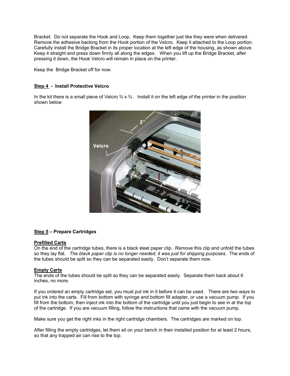 Step 4 - install protective velcro | Epson CFS-900P User Manual | Page 3 / 7