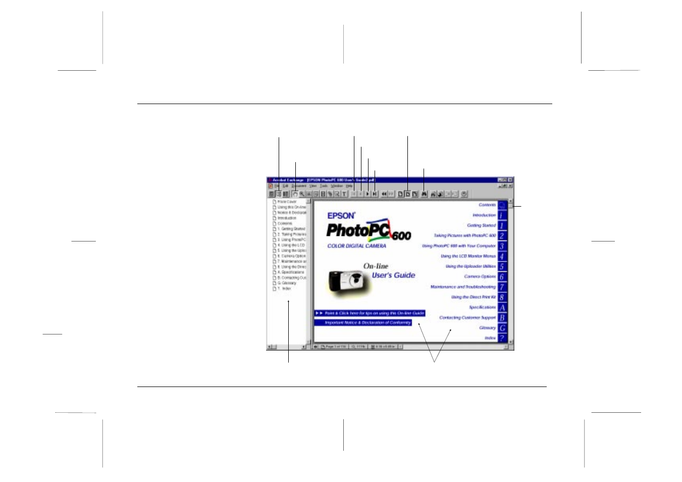 Using this on-line document, Using this on-line user’s guide, Poppy rev.b/tcat | Epson PhotoPC 600 User Manual | Page 119 / 119