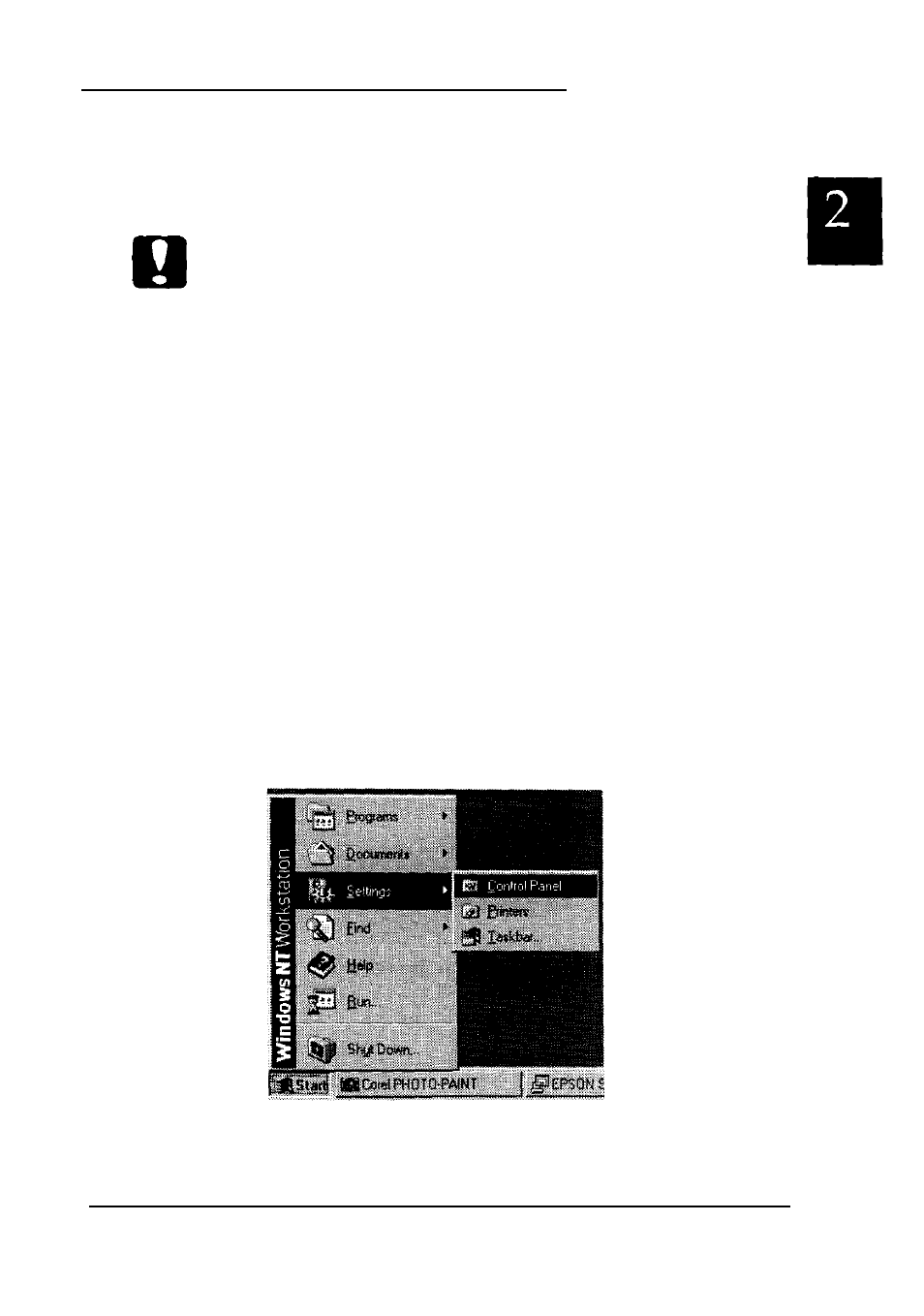 Uninstalling epson status monitor 2, Deleting the monitor from windows 95 and nt 4.0 | Epson C82357 User Manual | Page 44 / 57