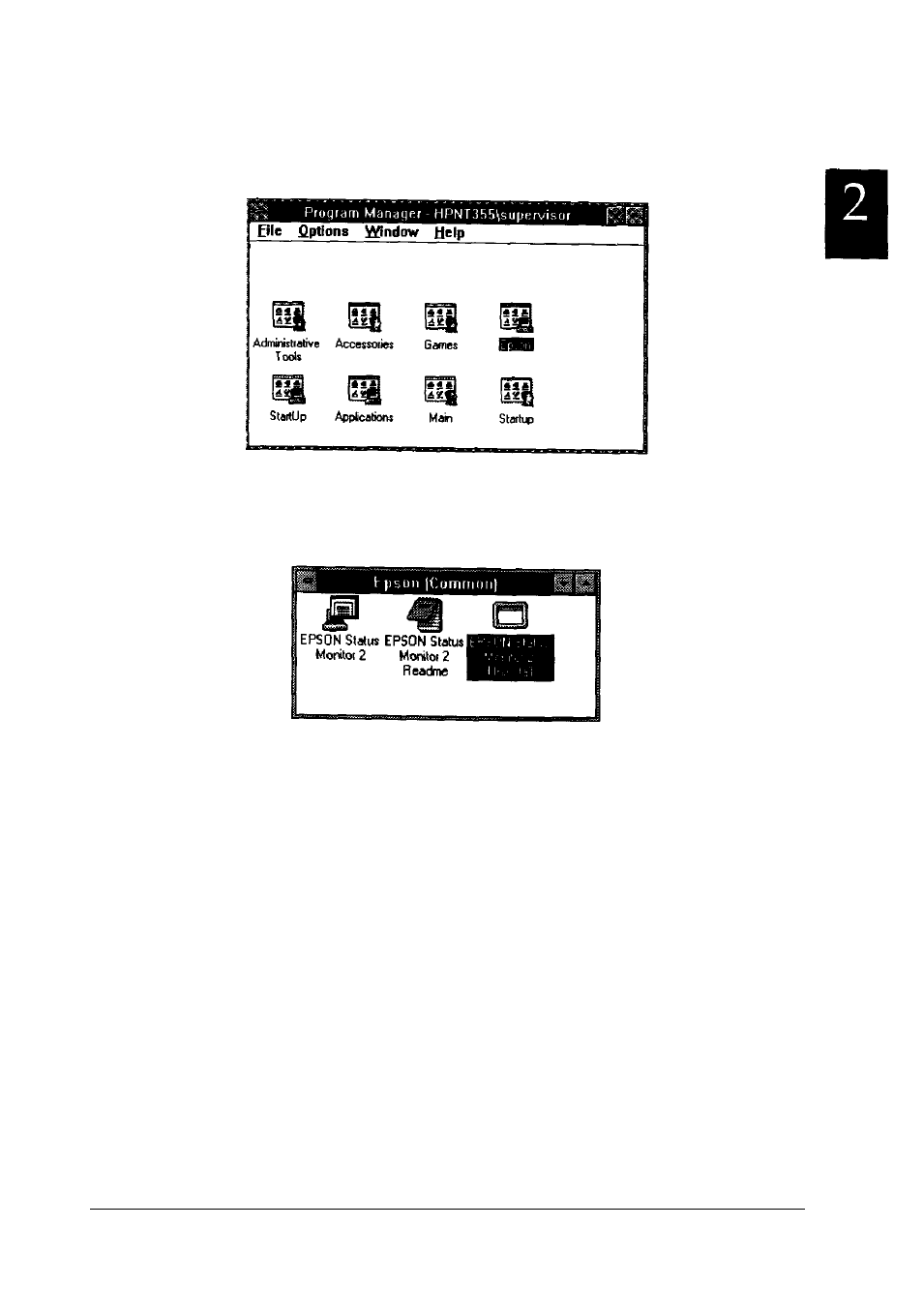 Deleting the program from windows nt 3.5i | Epson C82357 User Manual | Page 46 / 57