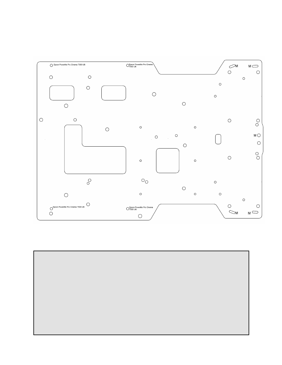 Elpalk2 attachment plate diagram | Epson Panamorph ELPALK2 User Manual | Page 2 / 5