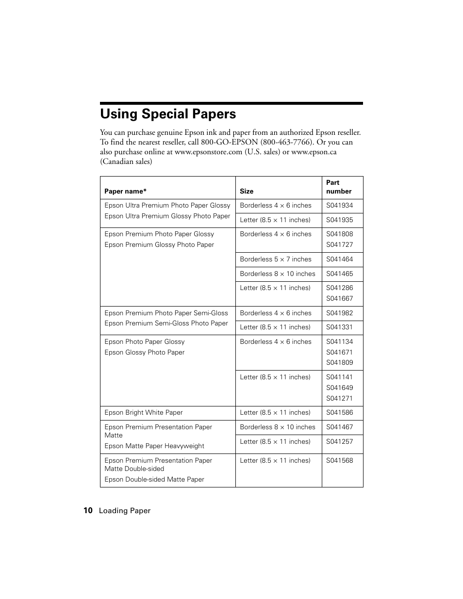 Using special papers | Epson R380 User Manual | Page 10 / 72