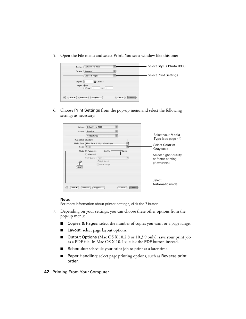 Epson R380 User Manual | Page 42 / 72