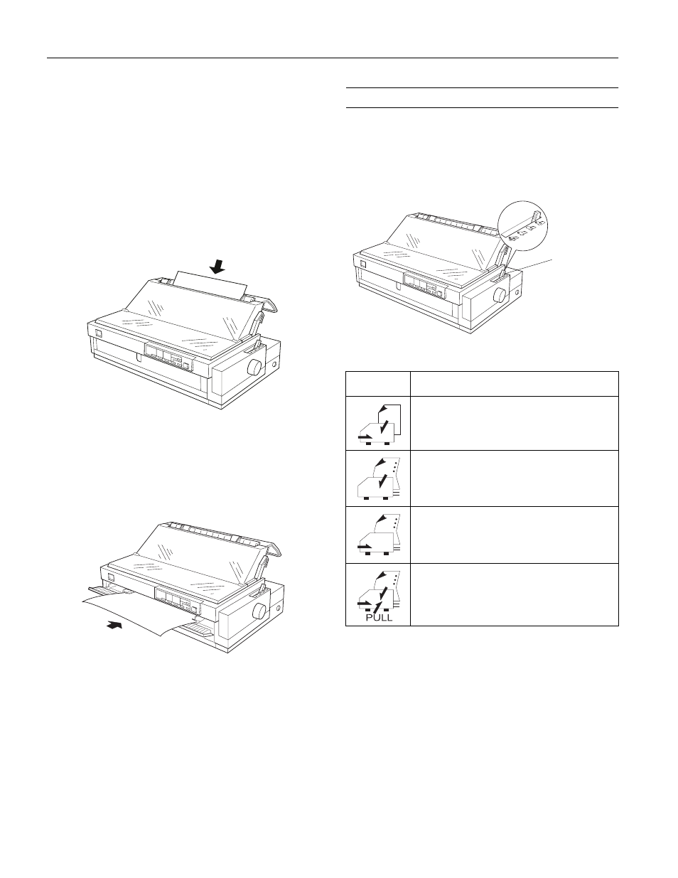 Printing on single sheets, Loading paper in the top slot, Loading paper in the front slot | Paper release lever positions, Epson lq-2080 | Epson 220 User Manual | Page 10 / 28