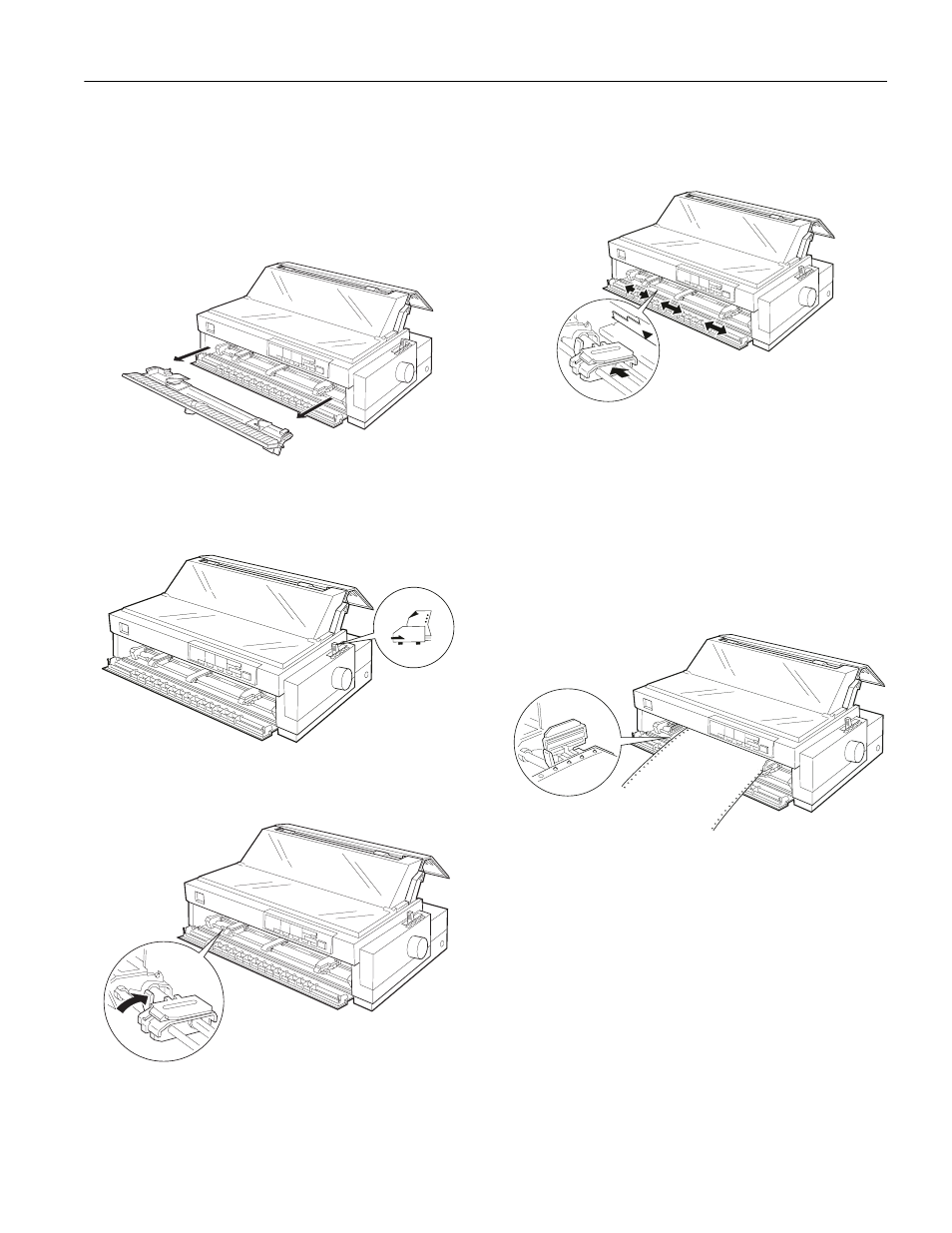 Loading paper onto the front push tractor | Epson 220 User Manual | Page 13 / 28