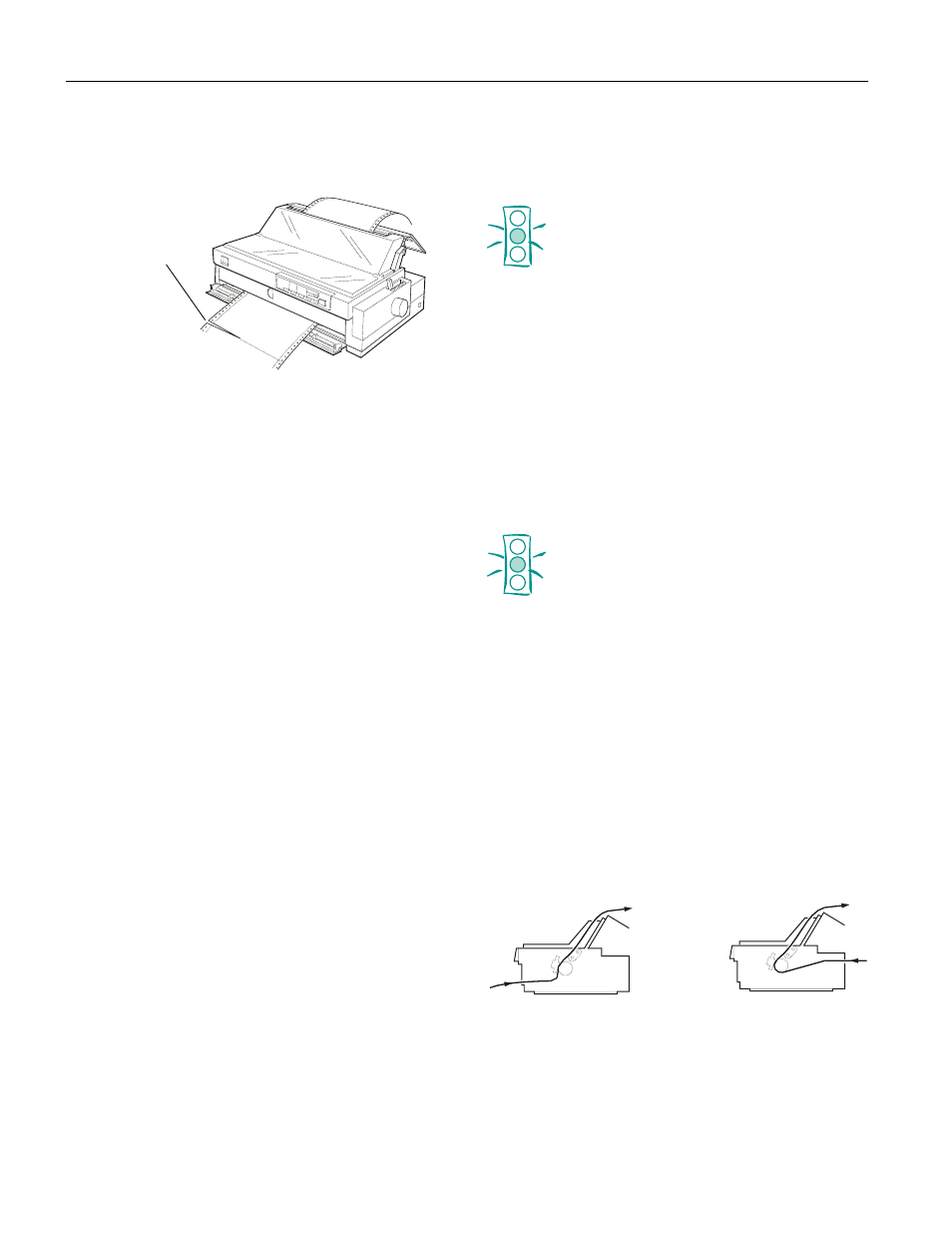 Removing paper from the pull tractor, Using two tractors in a push and pull combination, Epson lq-2080 | Epson 220 User Manual | Page 20 / 28