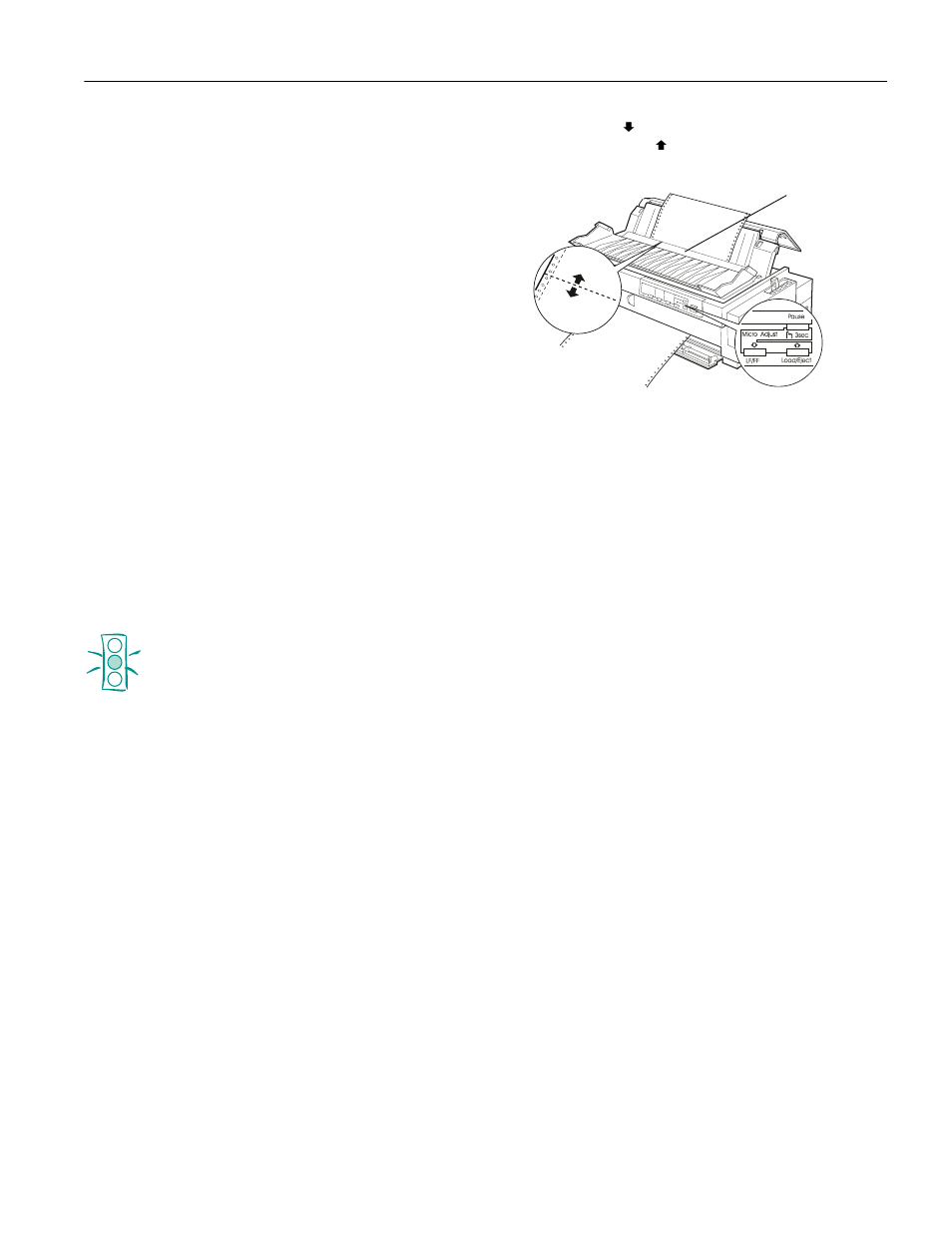 Using the tear off/bin button, Adjusting the tear-off position, Epson lq-2080 | Epson 220 User Manual | Page 23 / 28