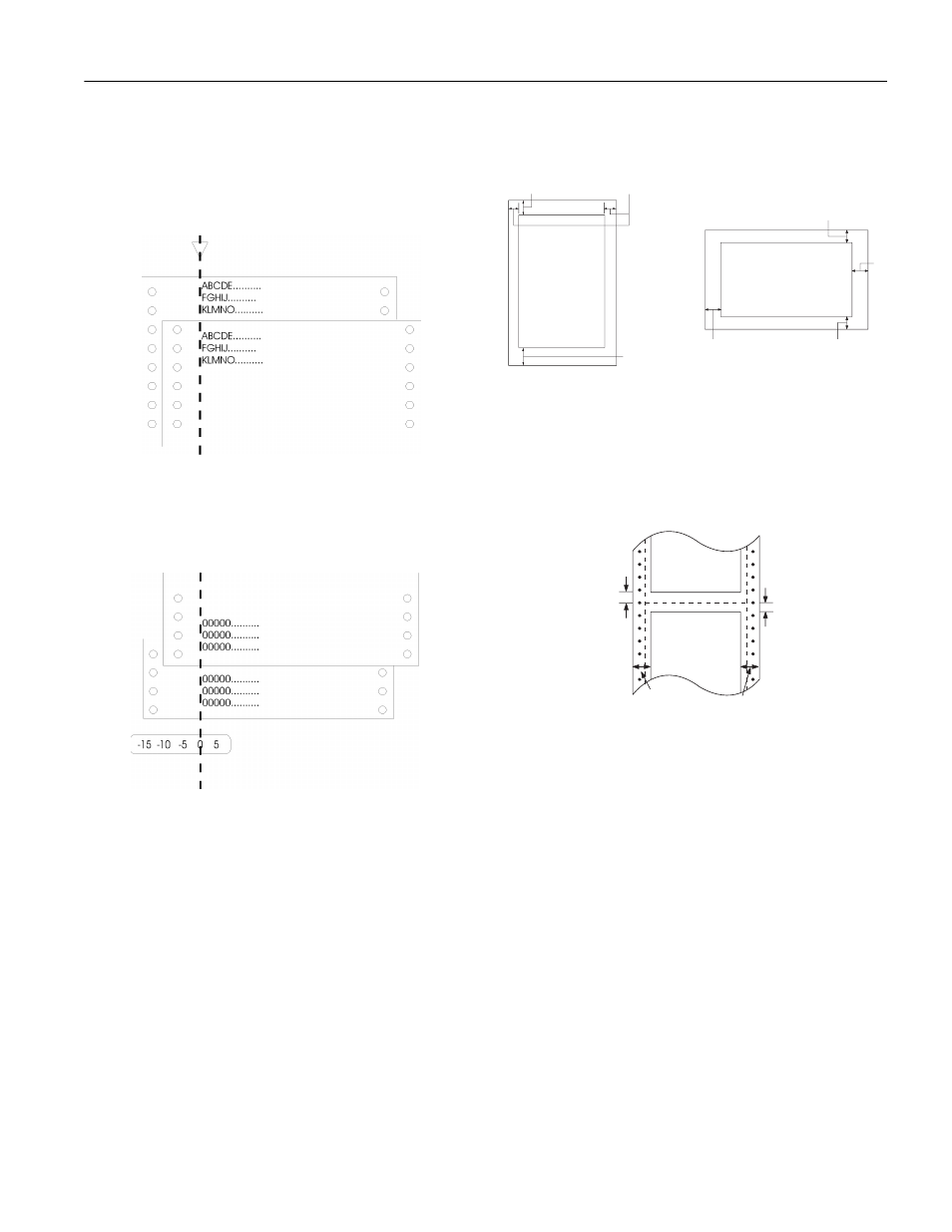 Paper alignment, Front entry, Rear entry | Printable area, Single sheets, envelopes, and postcards, Continuous paper, Epson lq-2080 | Epson 220 User Manual | Page 5 / 28