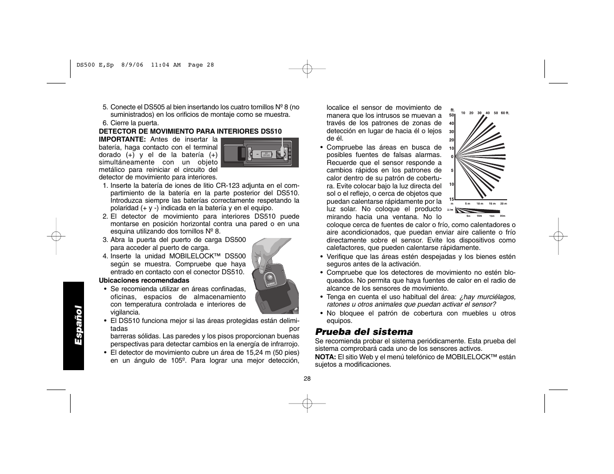 Español, Prueba del sistema | Epson DS500 User Manual | Page 30 / 40