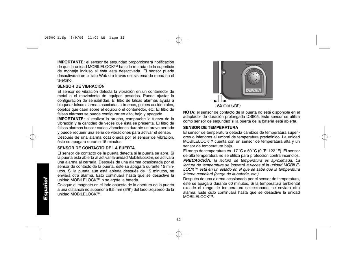 Español | Epson DS500 User Manual | Page 34 / 40