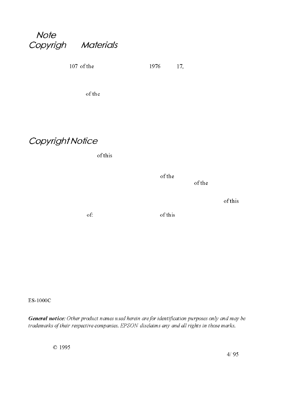 Aconcerning responsible use of fed | Epson ES-1000C User Manual | Page 2 / 28