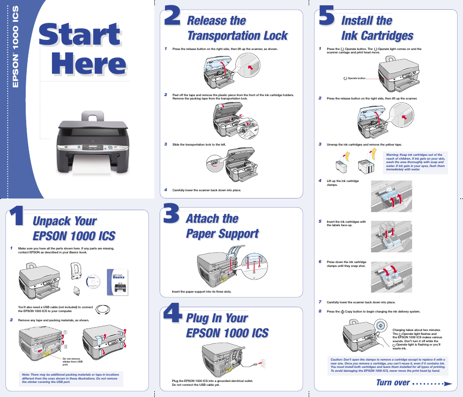 Epson 1000 ICS User Manual | 2 pages