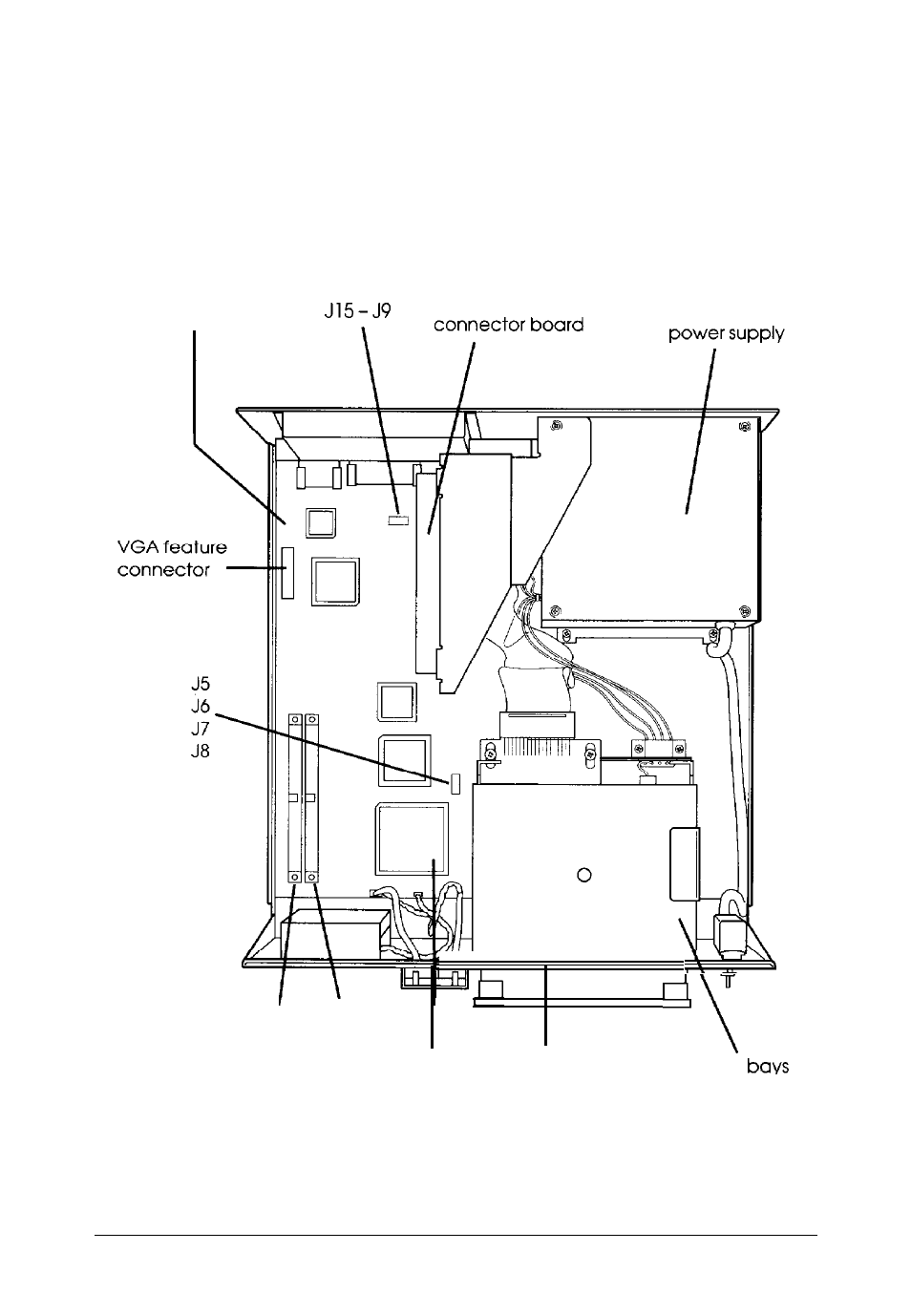 Locating the internal components | Epson Endeavor WG User Manual | Page 55 / 201