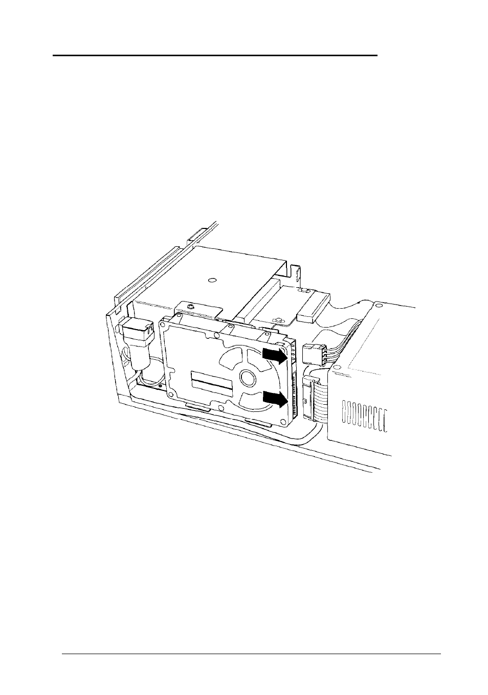 Removing a hard disk from the vertical, A hard disk from the vertical bay, Removing | Epson Endeavor WG User Manual | Page 92 / 201