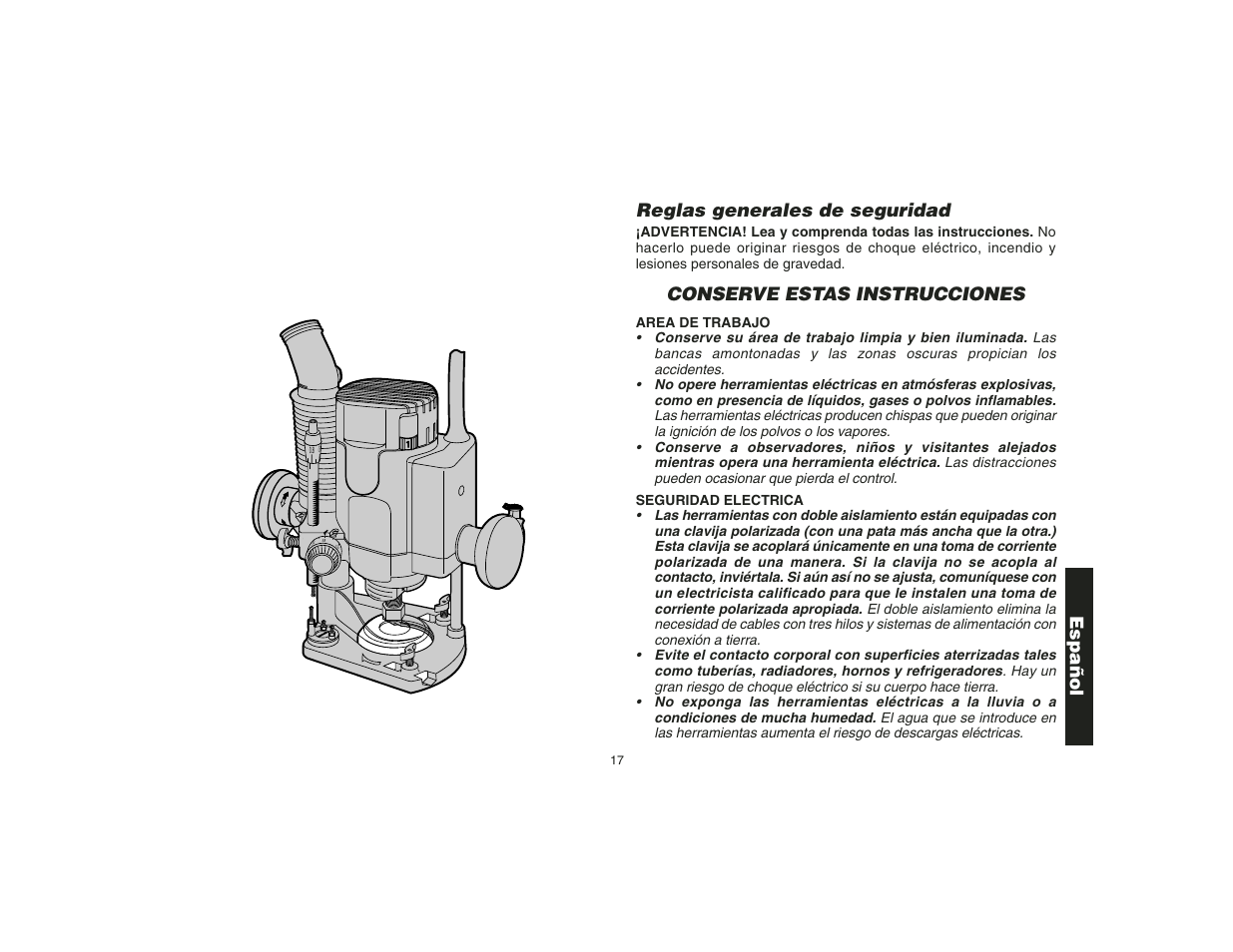 Reglas generales de seguridad, Conserve estas instrucciones, Español | Epson DW621 User Manual | Page 20 / 28