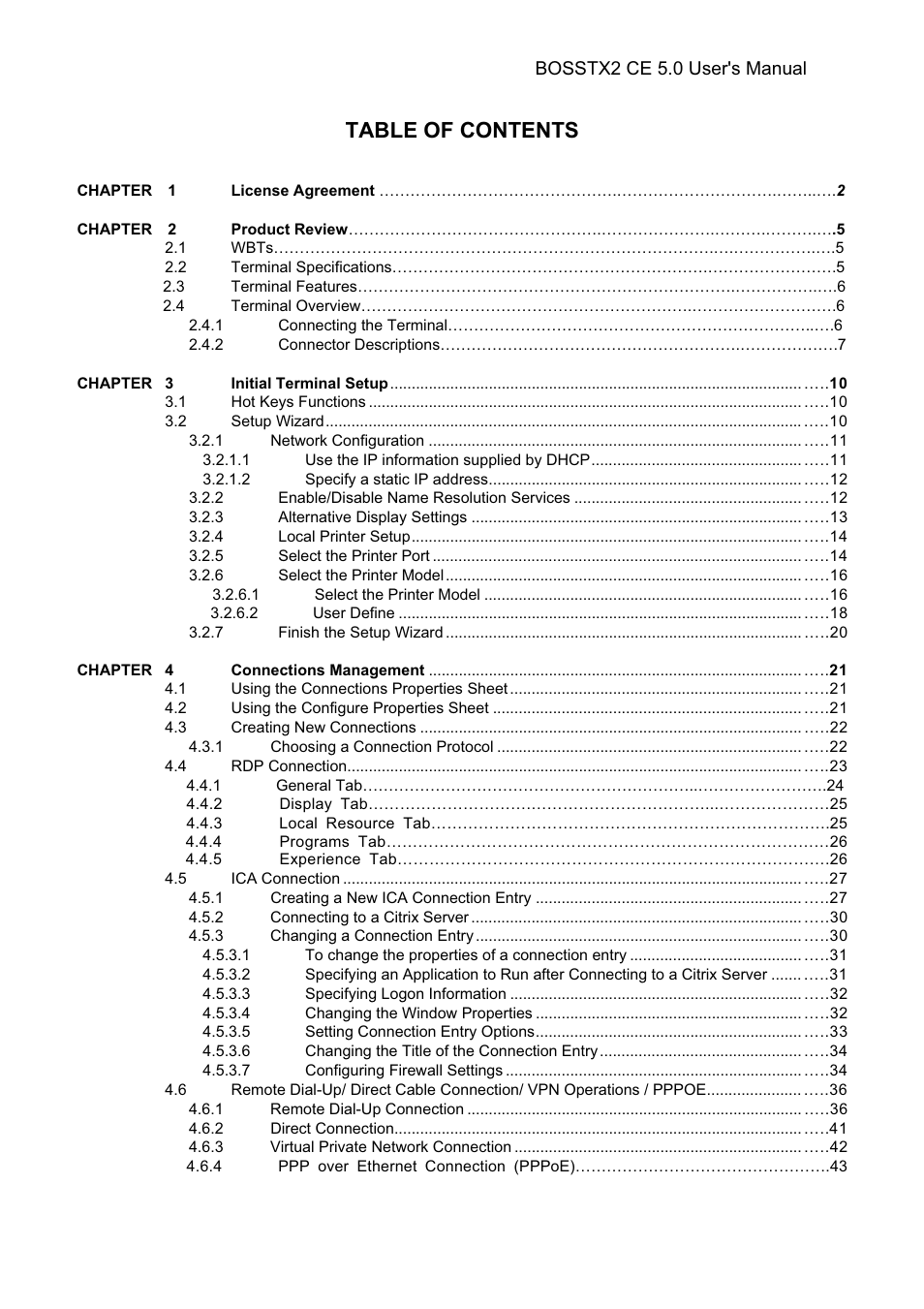 Epson Windows-Based Terminal BOSSTX2 CE 5.0 User Manual | Page 2 / 88