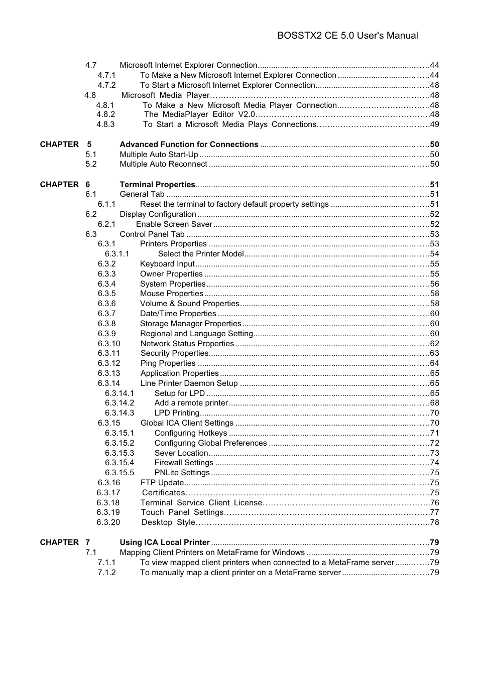 Epson Windows-Based Terminal BOSSTX2 CE 5.0 User Manual | Page 3 / 88