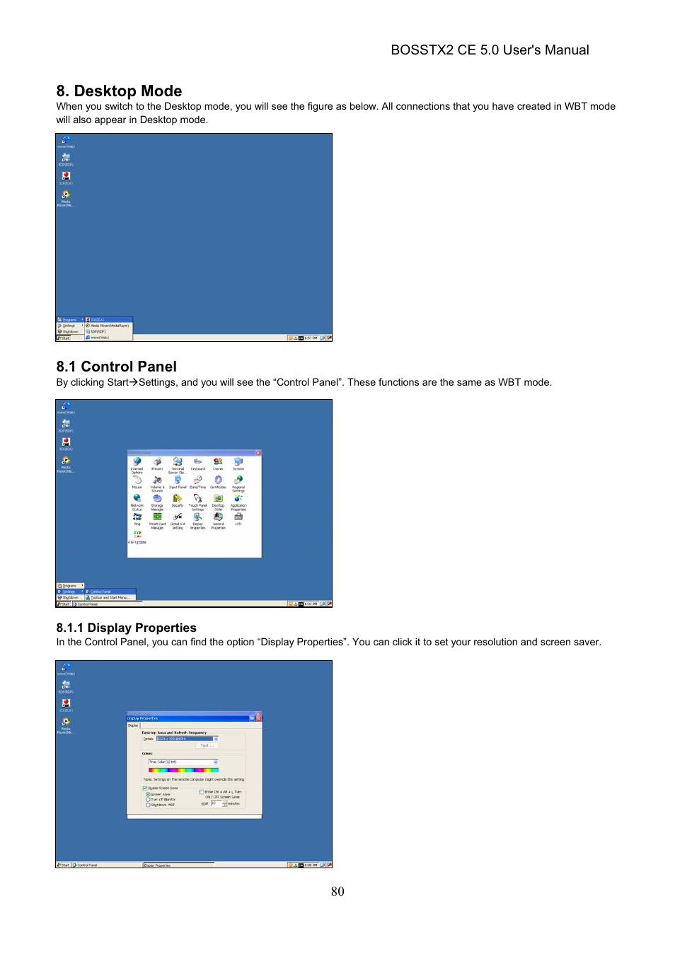 Desktop mode | Epson Windows-Based Terminal BOSSTX2 CE 5.0 User Manual | Page 85 / 88