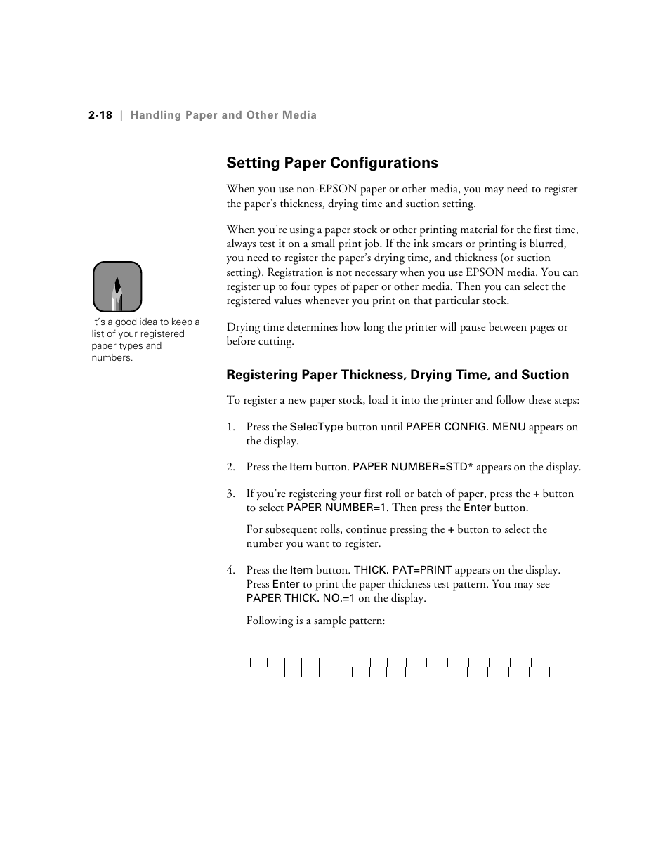 Setting paper configurations, Setting paper configurations -18 | Epson StylusPro10000 User Manual | Page 64 / 168