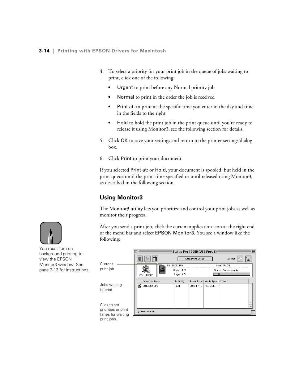 Using monitor3, Using monitor3 -14 | Epson StylusPro10000 User Manual | Page 80 / 168