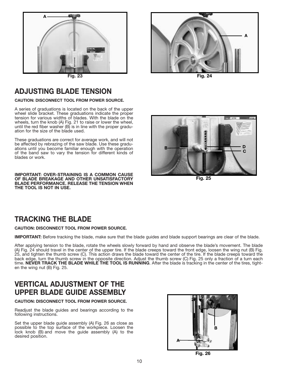 Adjusting blade tension, Tracking the blade | Epson 28-293 User Manual | Page 10 / 16