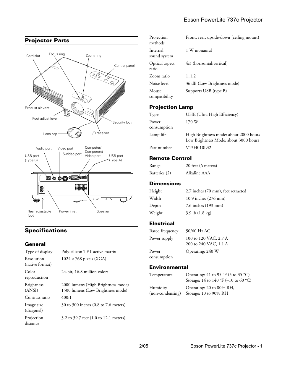 Epson 737C User Manual | 23 pages