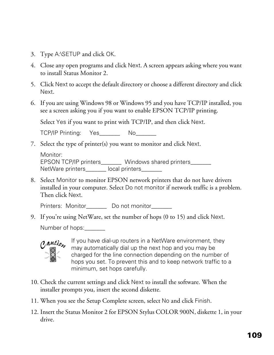 Epson 900N User Manual | Page 116 / 125