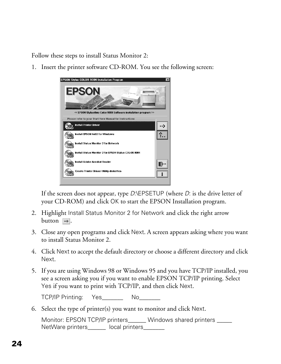 Epson 900N User Manual | Page 31 / 125