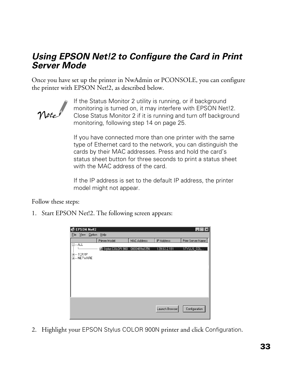 Epson 900N User Manual | Page 40 / 125