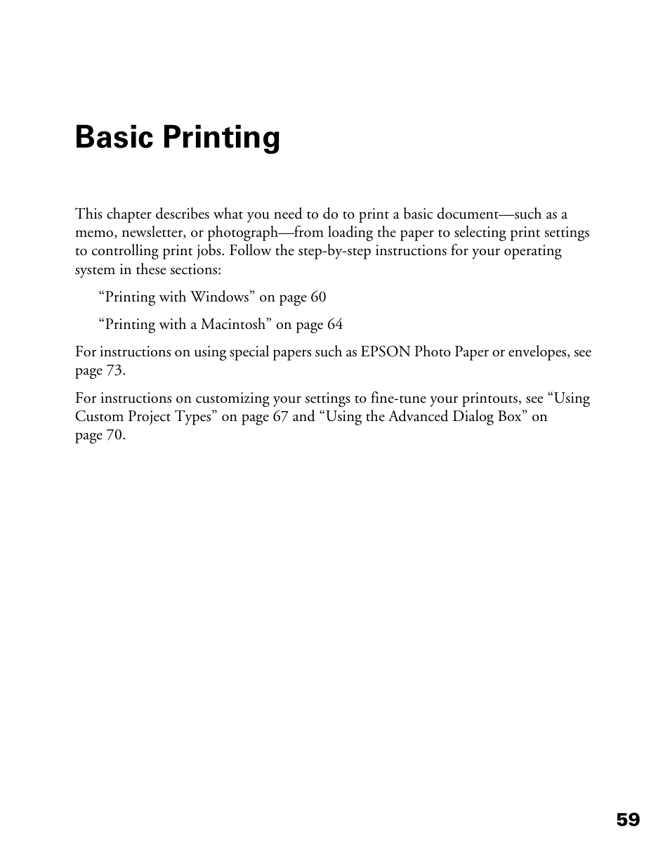 Basic printing | Epson 900N User Manual | Page 66 / 125