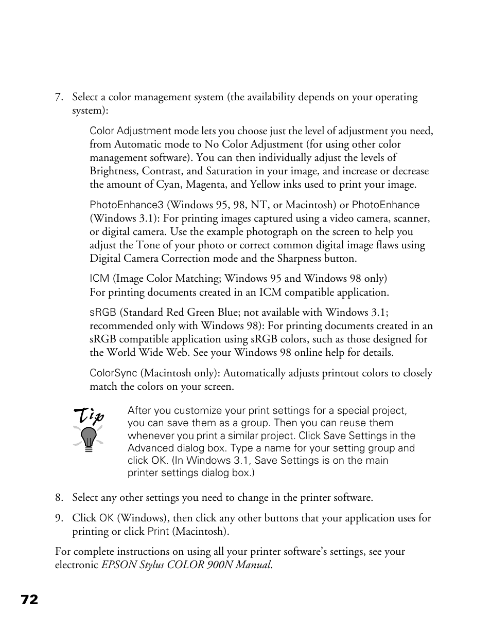 Epson 900N User Manual | Page 79 / 125