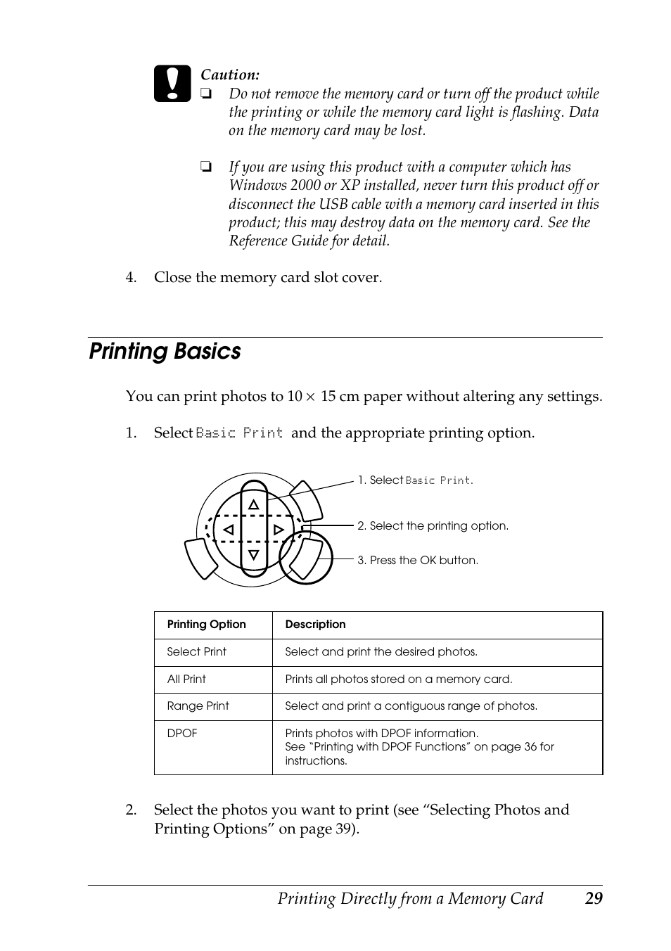 Printing basics | Epson RX600 User Manual | Page 29 / 89