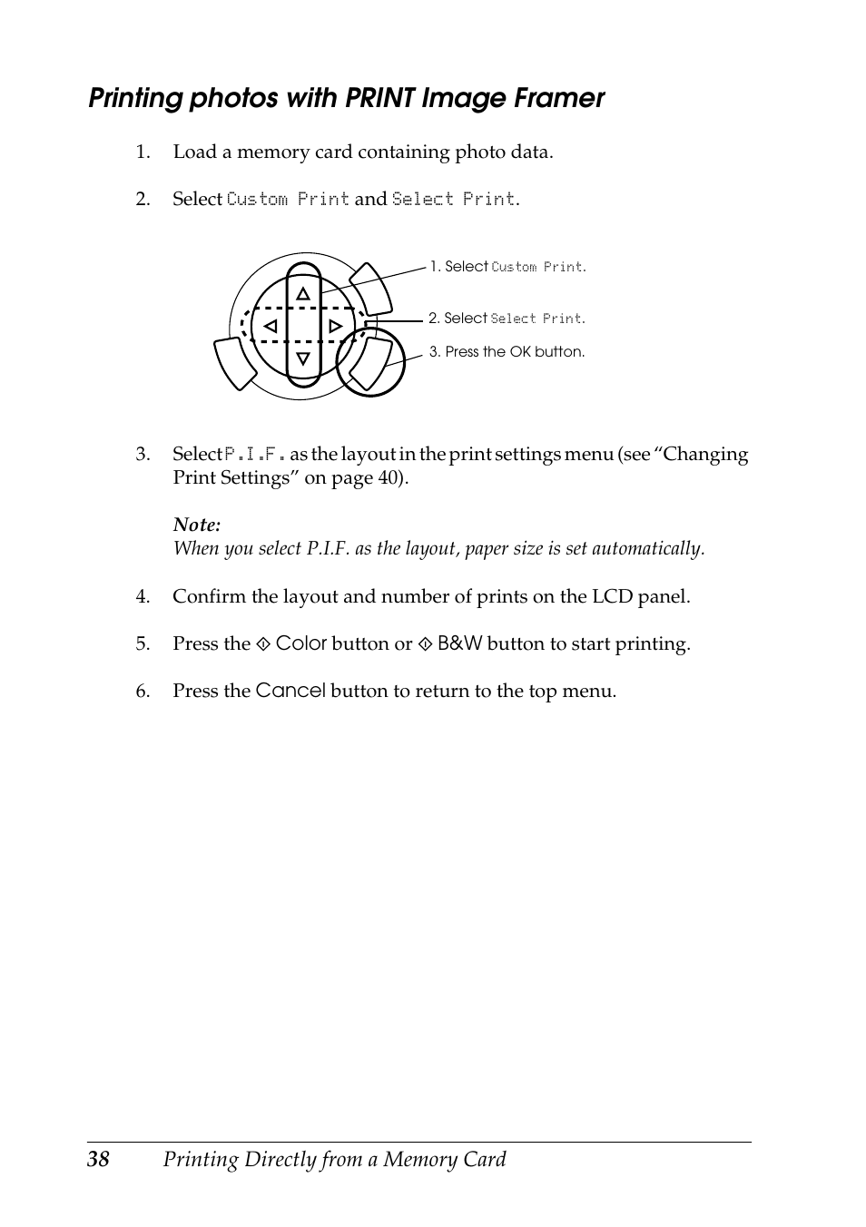 Printing photos with print image framer | Epson RX600 User Manual | Page 38 / 89