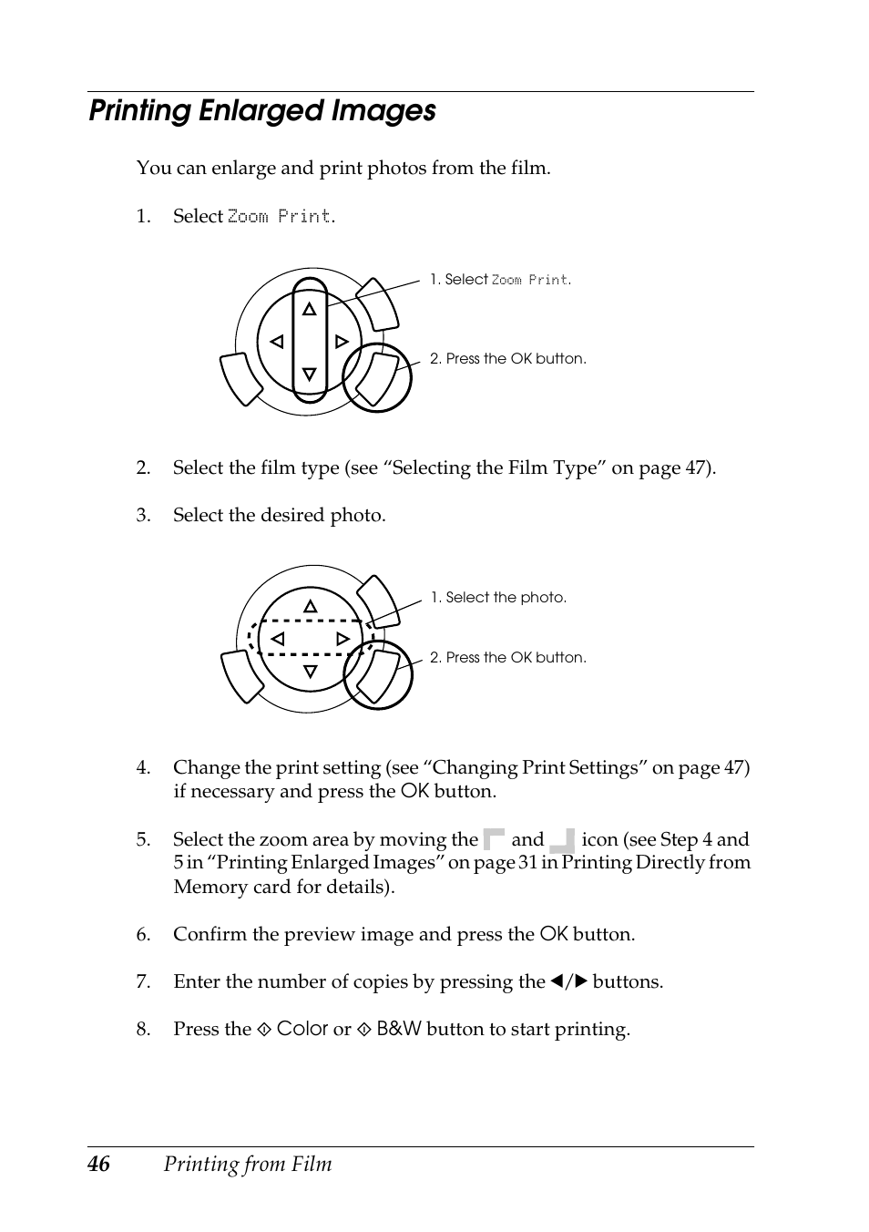 Printing enlarged images | Epson RX600 User Manual | Page 46 / 89