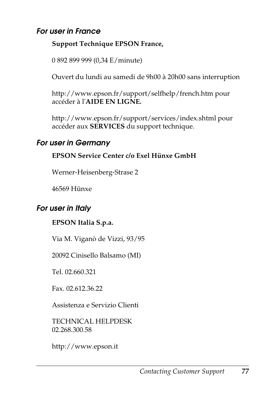 Epson RX600 User Manual | Page 77 / 89