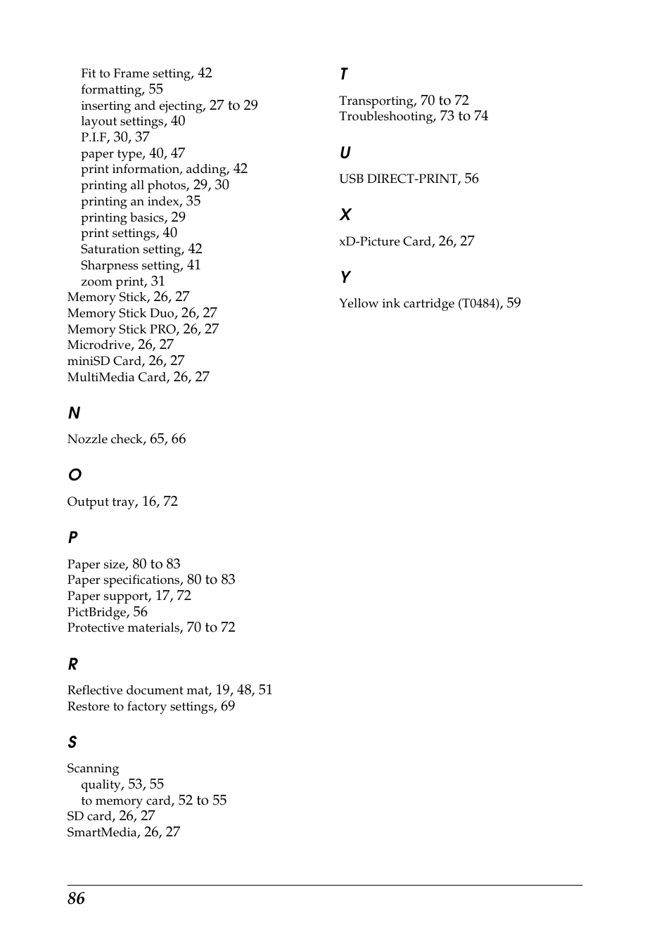 Epson RX600 User Manual | Page 86 / 89
