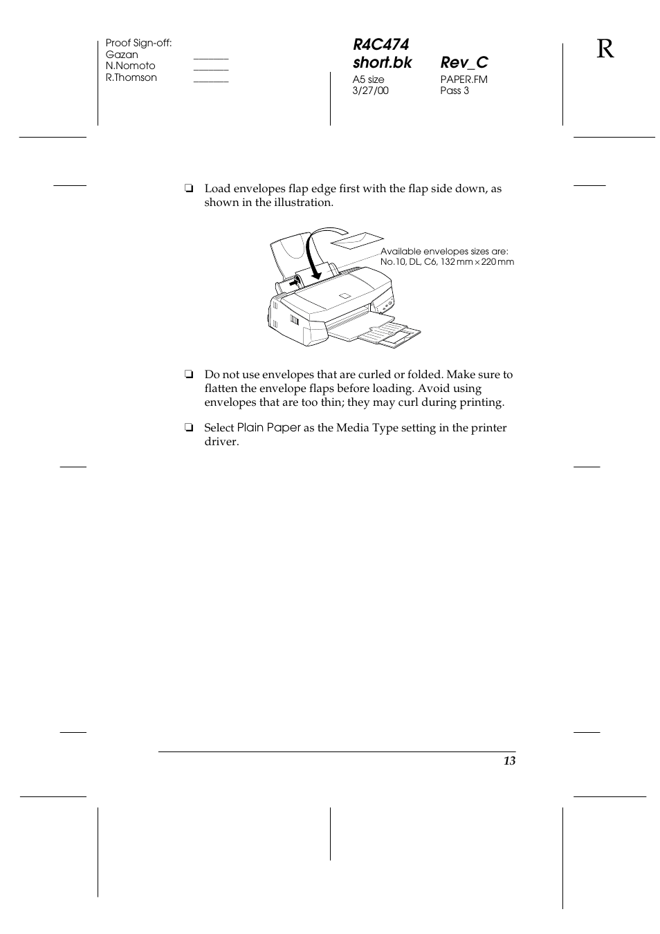 R4c474 short.bk rev_c | Epson XXX-00 User Manual | Page 19 / 78